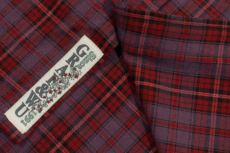 GRAF&WU Fashion Plaid Design Loose Cozy Cotton Long-sleeved Shirt