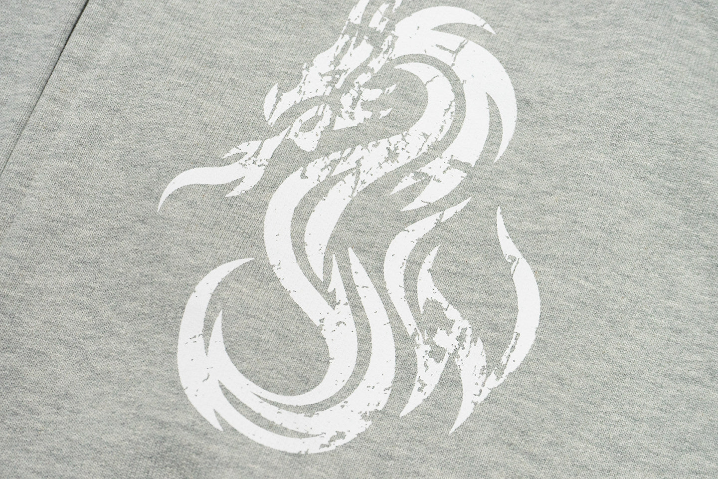GRAF&WU Dragon Horse Print Retro Letter Graphic Hoodie