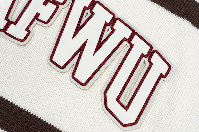 GRAF&WU Christmas V-Neck Knitted Pullover Sweater - Festive Holiday Streetwear