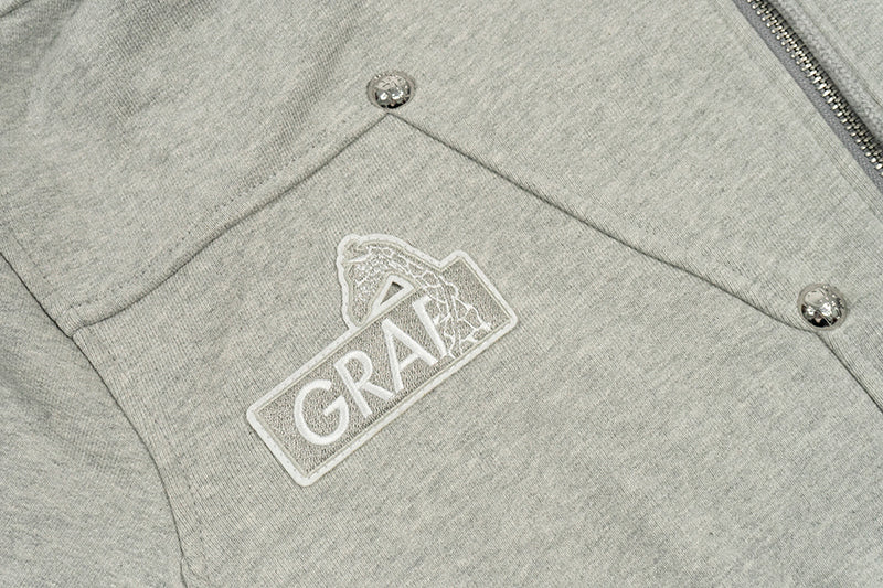 GRAF&WU Lumberjack Streetwear Oversize Zip-up Hoodie