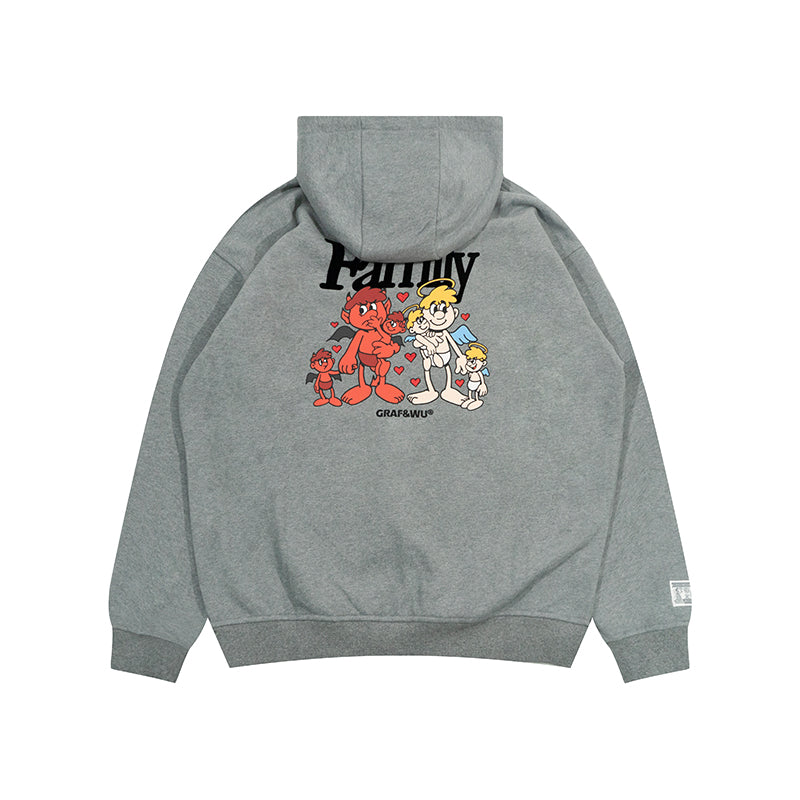 GRAF&WU 9 Relationships Love Family Friend Fleece Hoodie