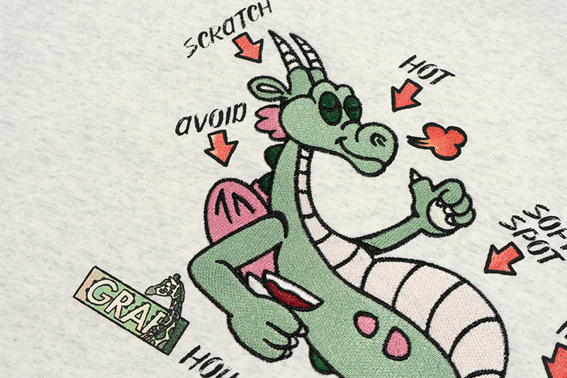 GRAF&WU Petting Green Dragon Guide Hoodies Graphic Sweatshirts