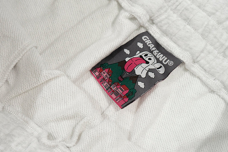 GRAF&WU Shorts Sweet Anatomy Pattern Design Men'S Shorts Cute Ghost Magic Stickers Anatomy Ghost Pants Casual Athletic Shorts