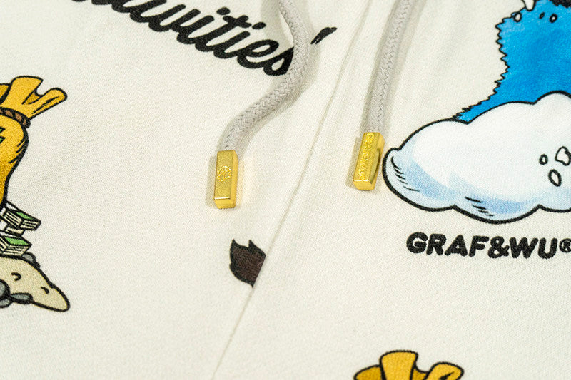 GRAF&WU Giraffe Cartoon Graphic Shorts Casual Streetwear