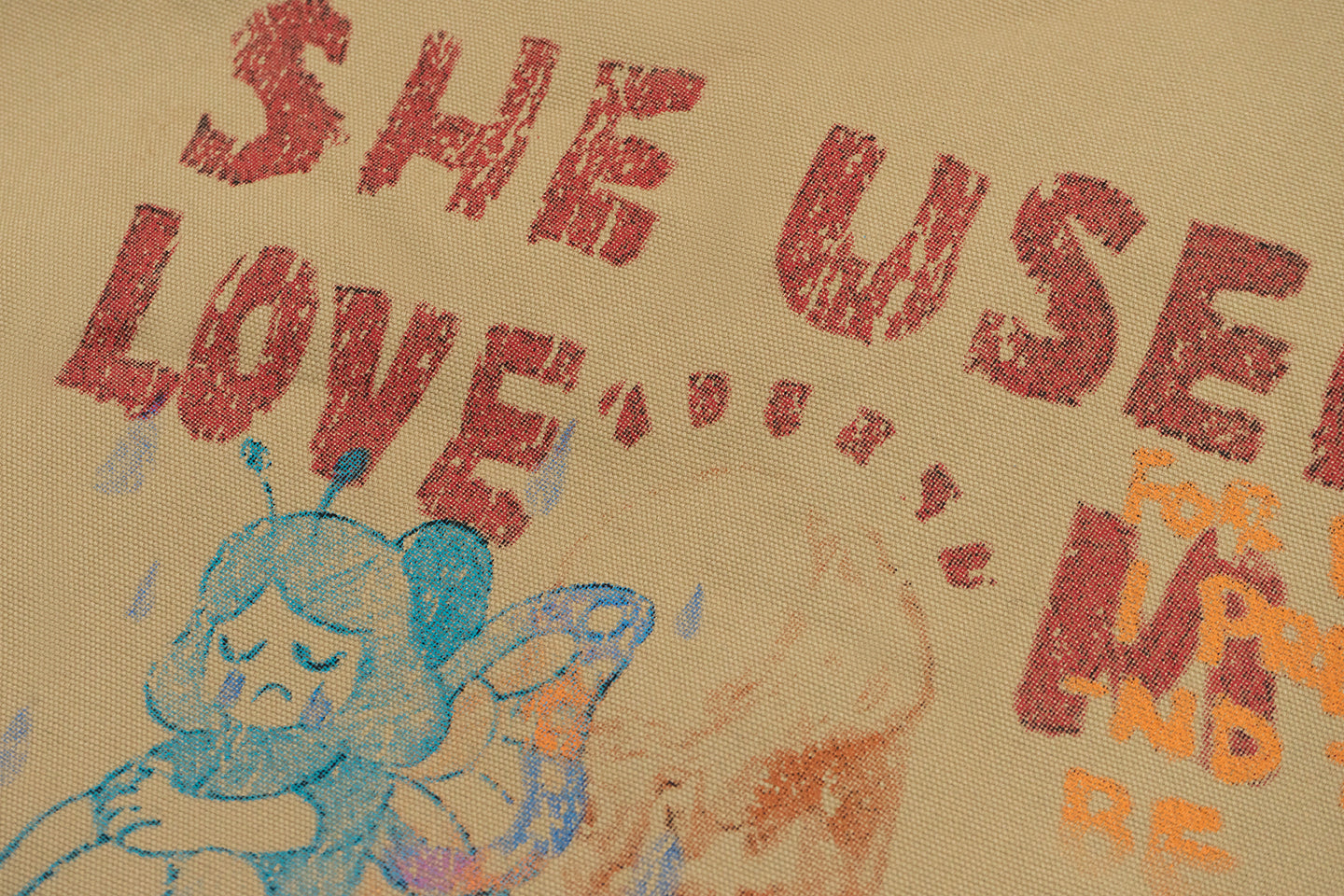 GRAF&WU Leather Collar Harrington Graffiti Vintage Jacket