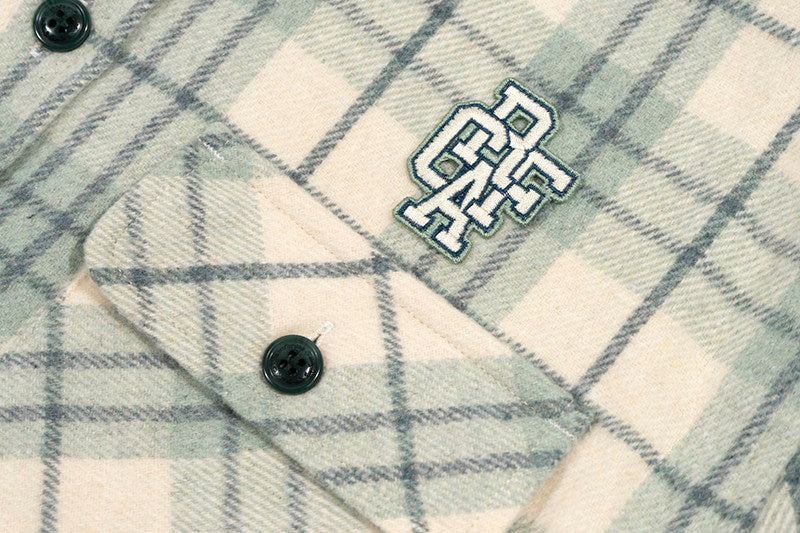 GRAF&WU Brand Letter Embroidered Fashion Flannel Loose Shirt