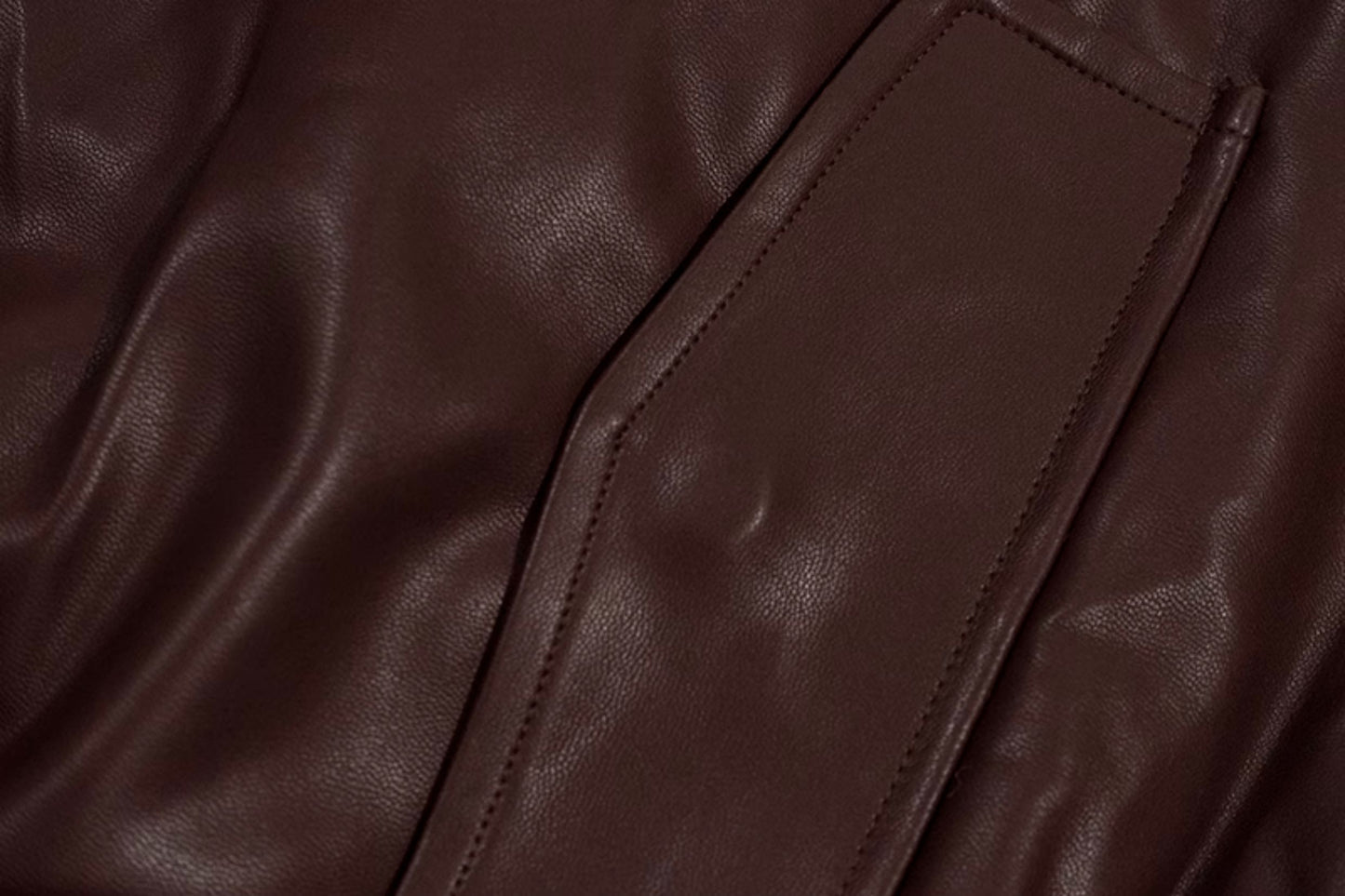 GRAF&WU Winter Vibe Metal Deer Brand Logo MA1 Leather Jacket