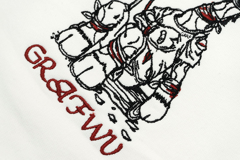 GRAF&WU Heartbreak Giraffe Embroidered Thick Hoodie