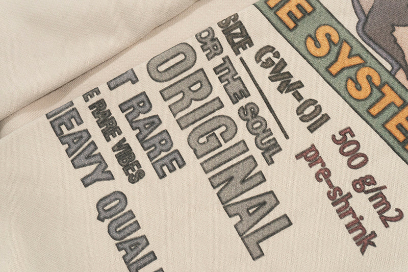 GRAF&WU Goddess Blessing Graphic Oversize Crew Neck Sweatshirt