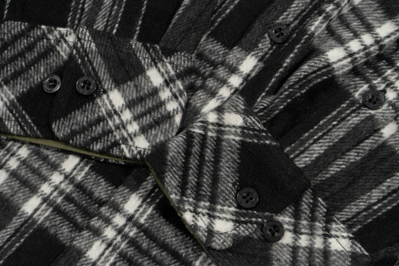 GRAF&WU LipSycn Streetwear Plaid West Coast Brushed Shirt