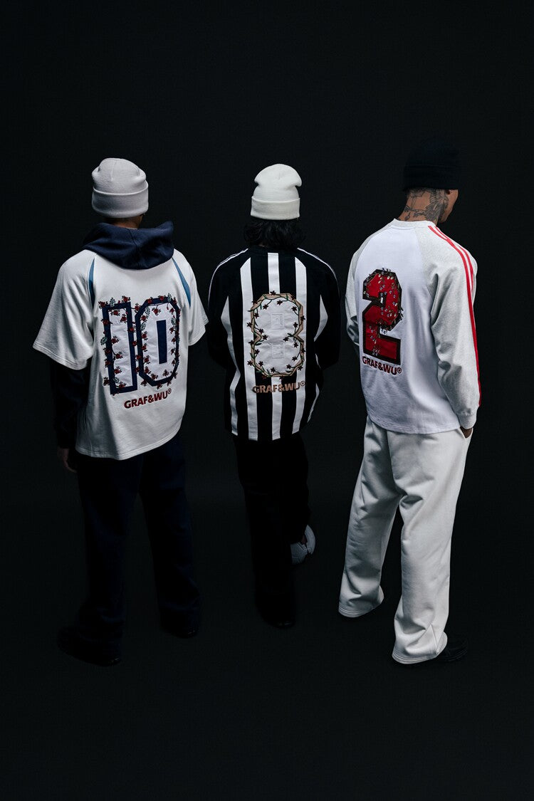 GRAF&WU Football Club Bloke core Floral Embroidery Long-Sleeve T-Shirt