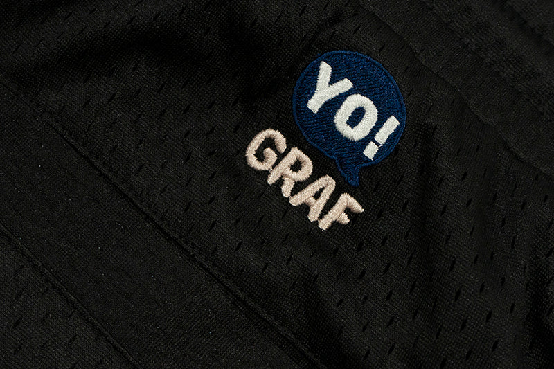 GRAF&WU Cute Emblem Double-Layer Mesh Vintage Shorts