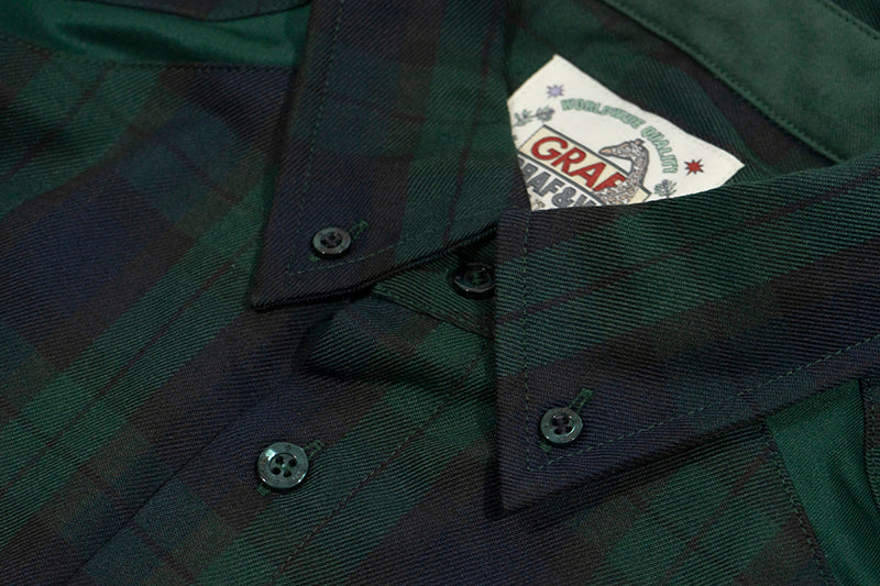 GRAG&WU Curved Letter Patch Embroidery Street Sport Shirt