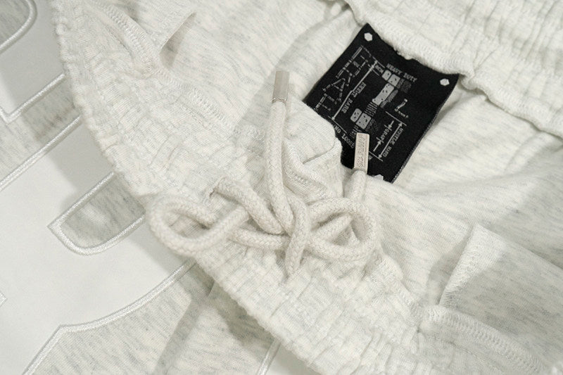 GRAF&WU Letter Embroidered Streetwear Loose Sports Shorts