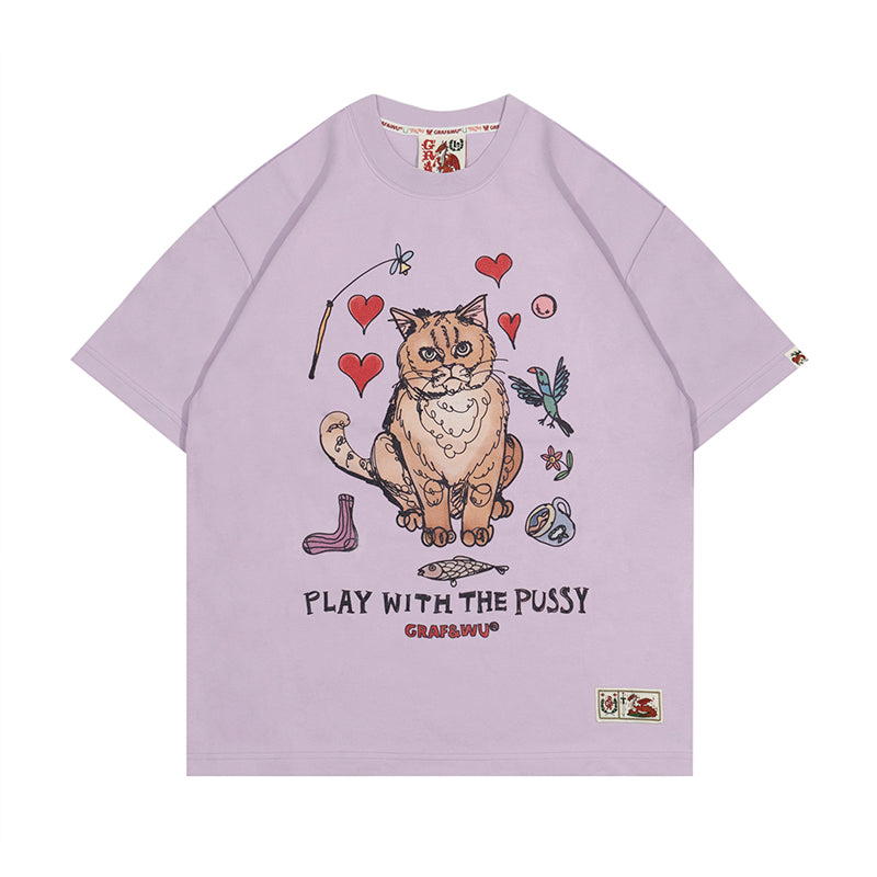 GRAF&WU Play With Pu$$y Letter Women T-Shirts
