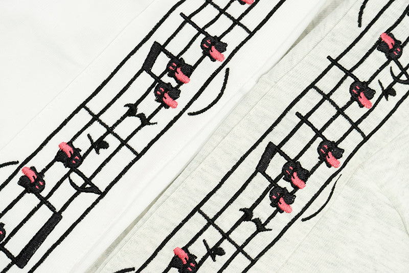 GRAFWU Music Notes Cute Ghost T-Shirts