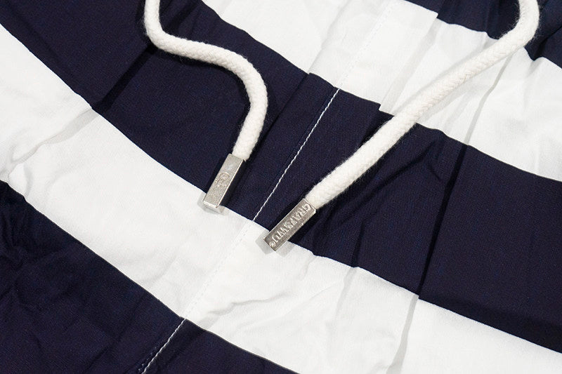 GRAF&WU Embroidered Striped Shorts Casual Summer Streetwear