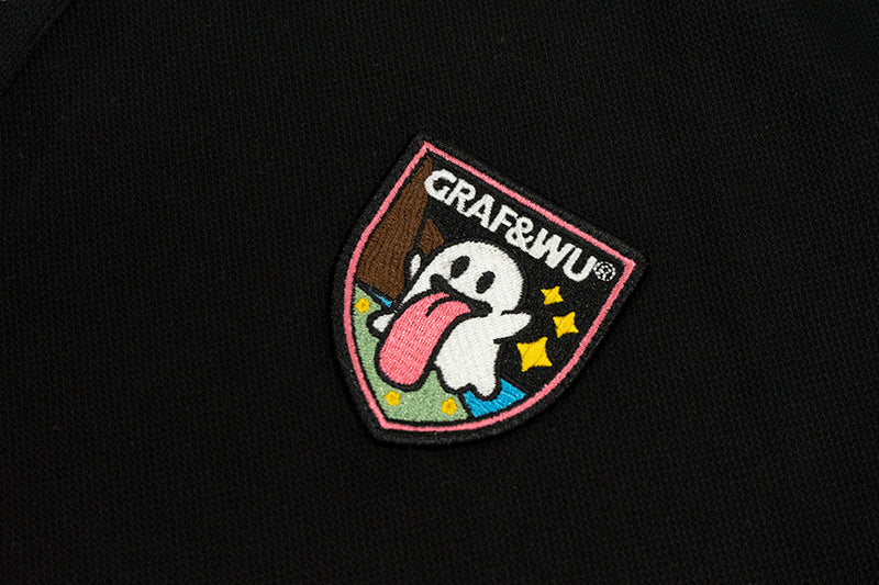 GRAFWU Creative Funny Cute Ghost Button T-Shirts