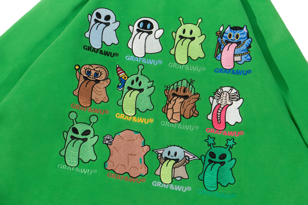 GRAF&WU 12 Alien Ghost Zip-Up Hoodie