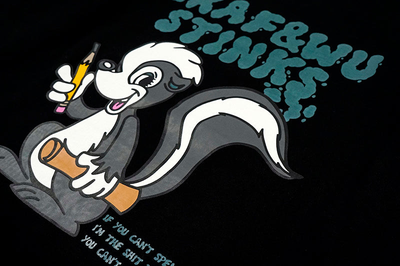 GRAF&WU Stink Writer Skunk Write Lyrics Long-sleeved T-shirt