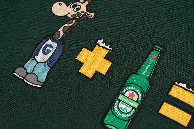 GRAF&WU Drunk Giraffe Funny Fleece Hoodie