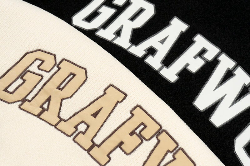 GRAF&WU Arc Logo Chenille Knit Hoodie - Premium Streetwear