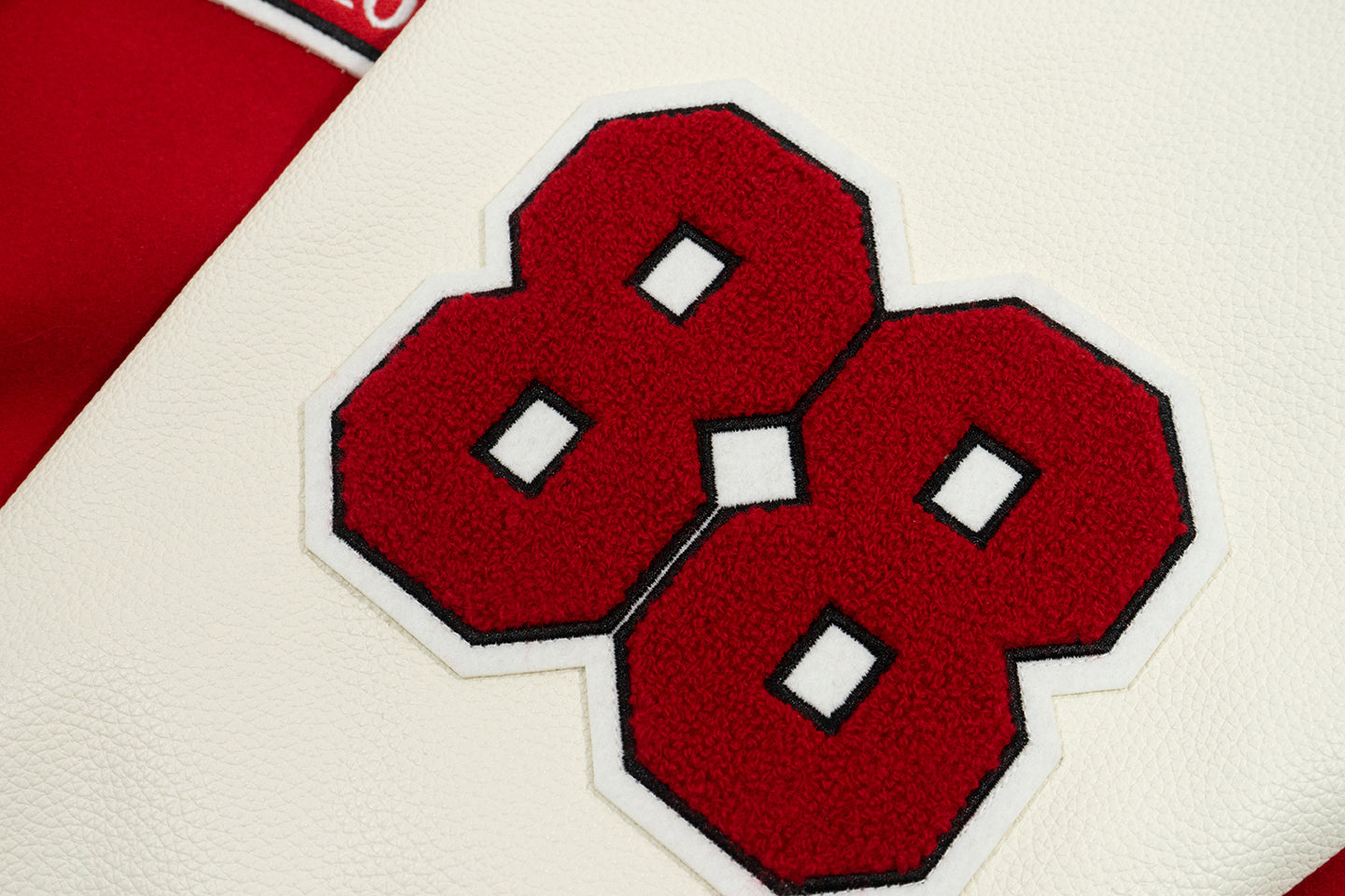 GRAF&WU Sleep Cow Cat Graphic University Leather Sleeve Varsity Jacket