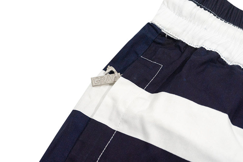 GRAF&WU Embroidered Striped Shorts Casual Summer Streetwear