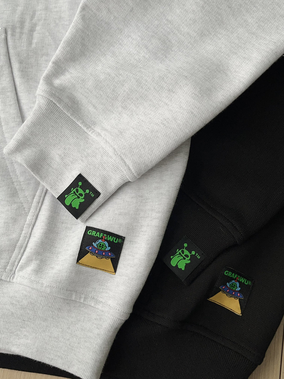 GRAF&WU Alien Ghost UFO Cow Graphic Hoodie