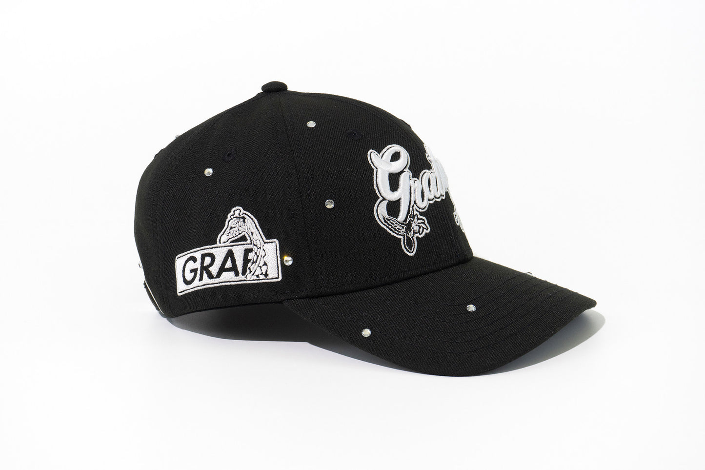 GRAF&WU Rhinestone AK47 Angel Baseball Cap Curved Brim Streetwear Hat