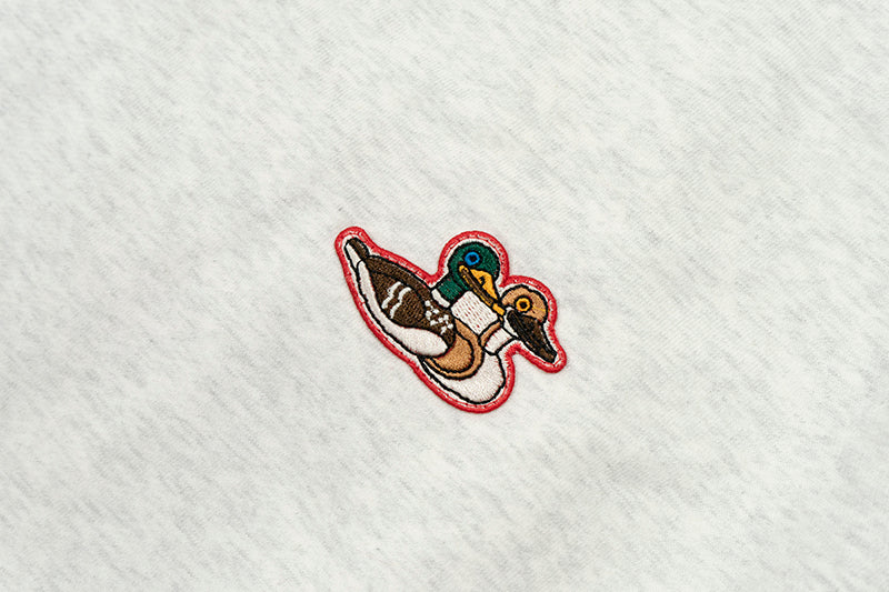 GRAF&WU Ducks Eembroidery Couple Fleece  Crewneck Sweatshirt
