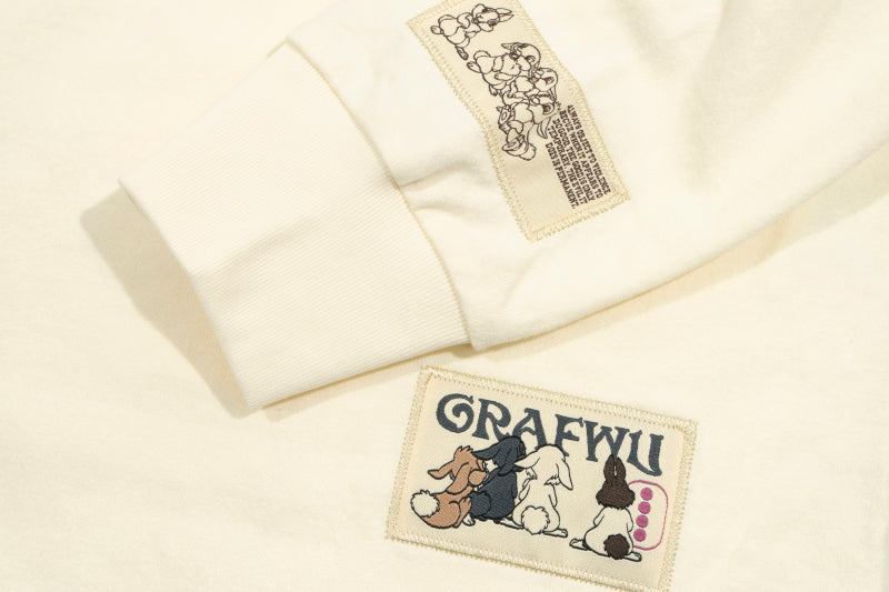 GRAF&WU Street Gossip Series Angel Doberman Long-sleeves Shirt