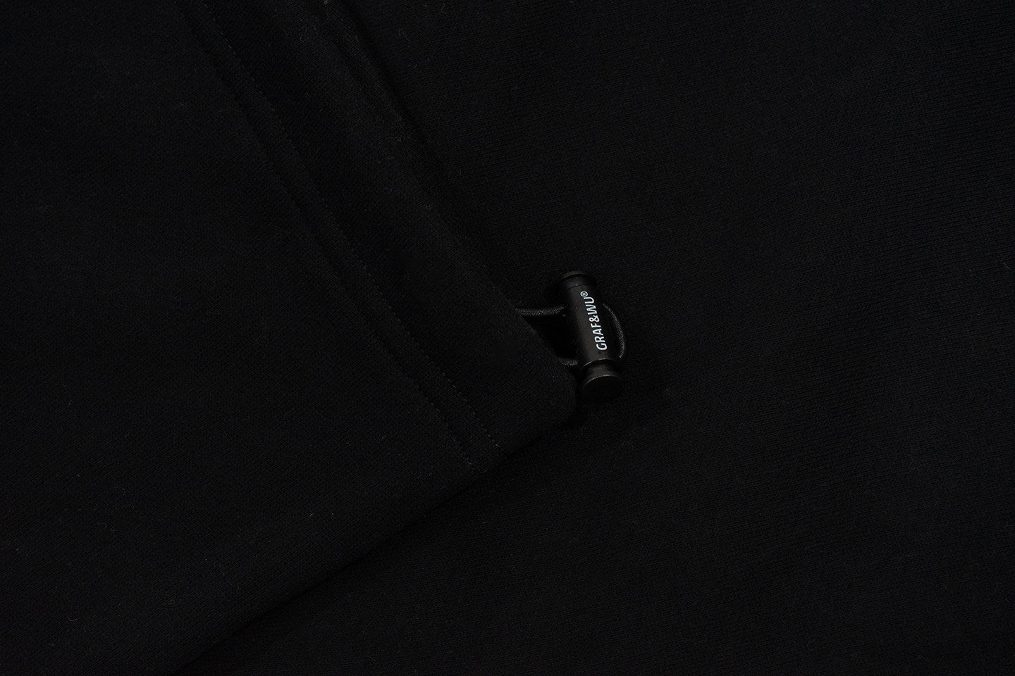 GRAF&WU Brand Letter Embroidered Loose Fleece Sweatpants