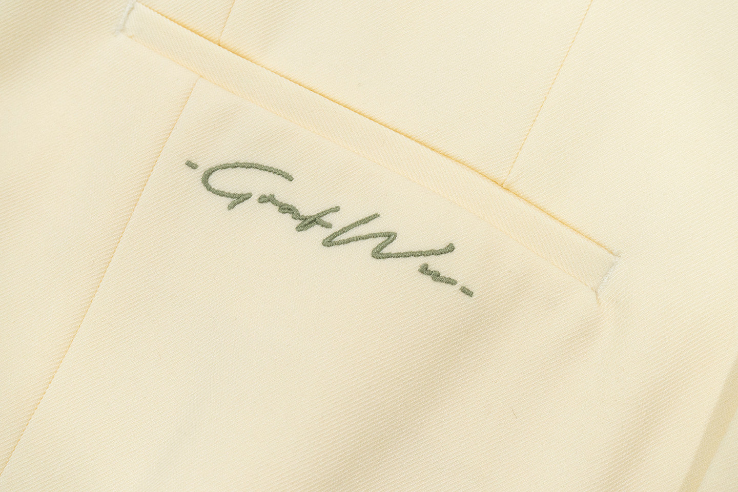 GRAF&WU Art Green Plant-embroidered Luxury Pearl Suit Jacket