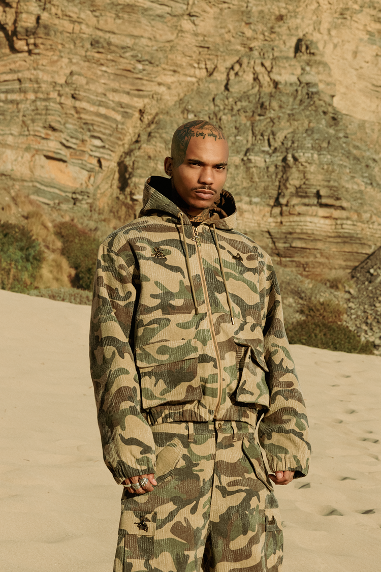 GRAF&WU Vintage Camouflage Leopard Pattern Thick Jacket