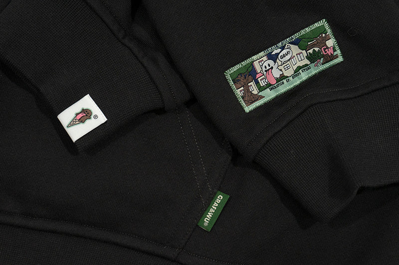 GRAF&WU Old School 12 Rap Ghost Embroidered Hoodie