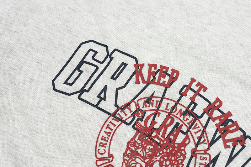 GRAF&WU Brand Letter Goddess 3D Print Street Loose Cotton Shorts