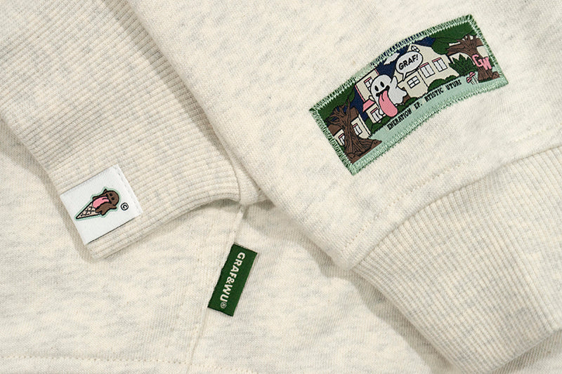 GRAF&WU New School 12 Rap Ghost Embroidered Hoodie