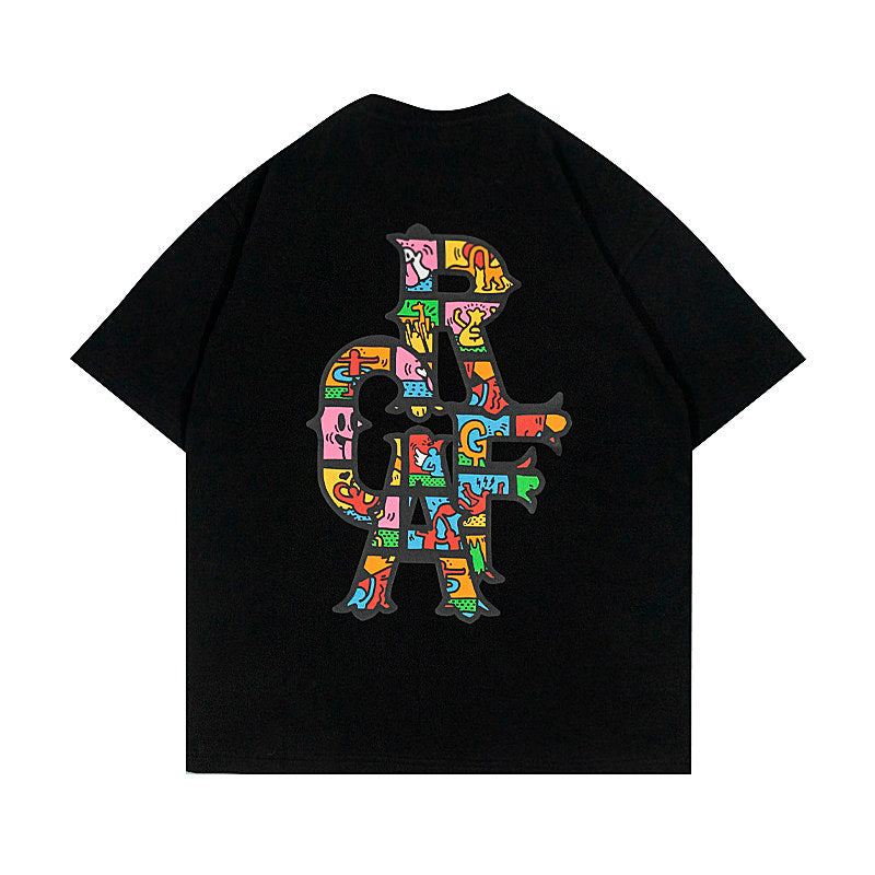 GRAF&WU Tribute Keith Haring Pop Art Cartoon T-shirt