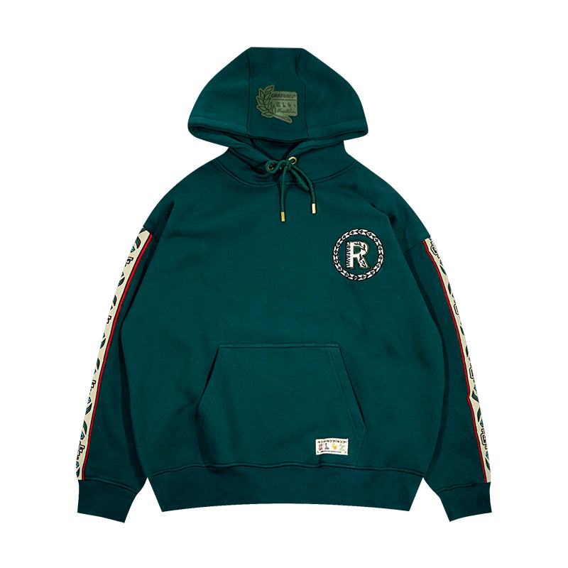 GRAF&WU Intellectual Property Flowers Embroidered Fleece Hoodie