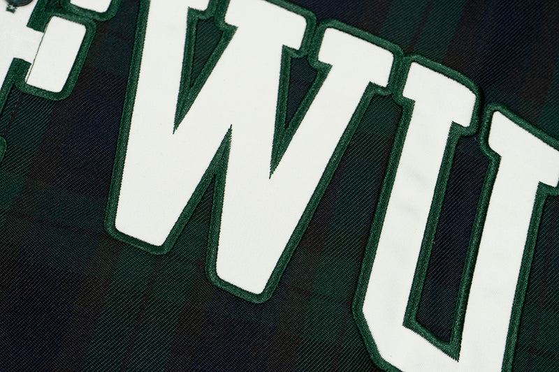 GRAG&WU Curved Letter Patch Embroidery Street Sport Shirt