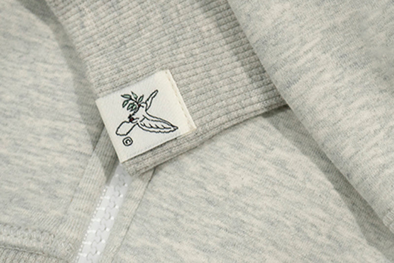 GRAF&WU Reversible Jacket-Embroidered Letter Two-in-One Layered Streetwear Coat