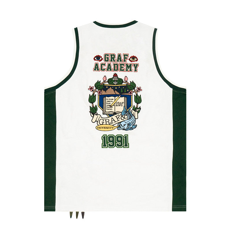 GRAF&WU Giraffe University Knowledge Power Badge Basketball Vest Jersey