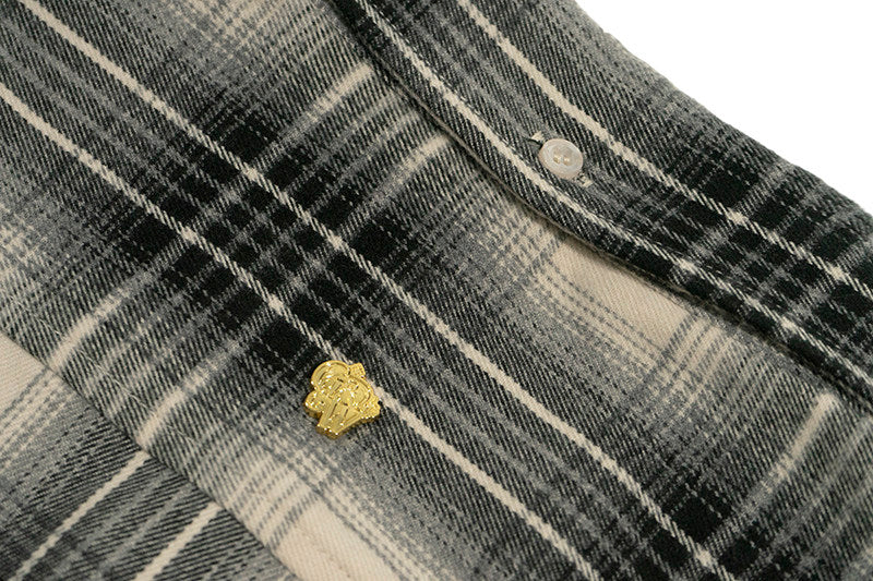 GRAF&WU Duck Hunting Mini Embroidered Plaid Loose Shirts