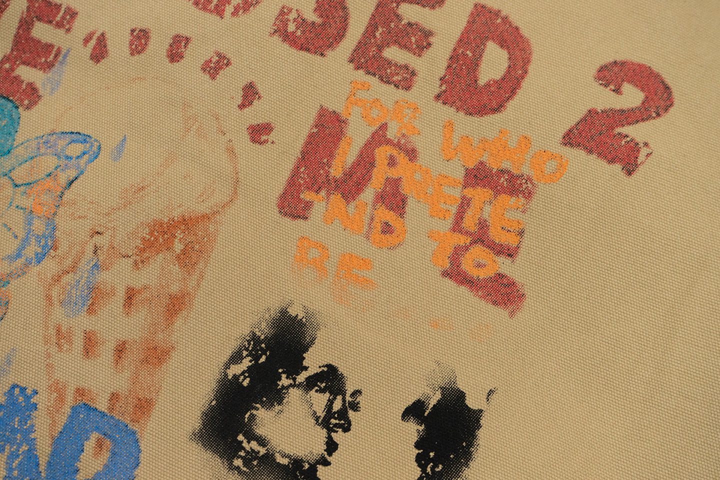 GRAF&WU Leather Collar Harrington Graffiti Vintage Jacket