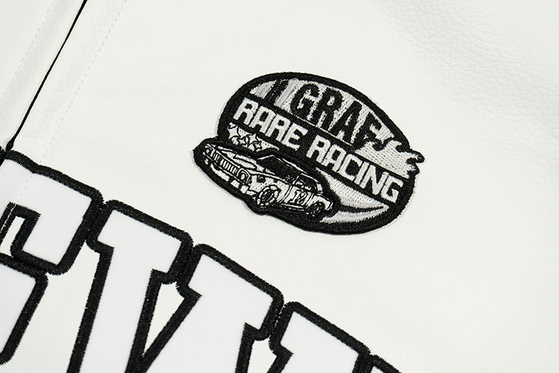 GRAF&WU Racing Gascar Series Retro Leather Jacket