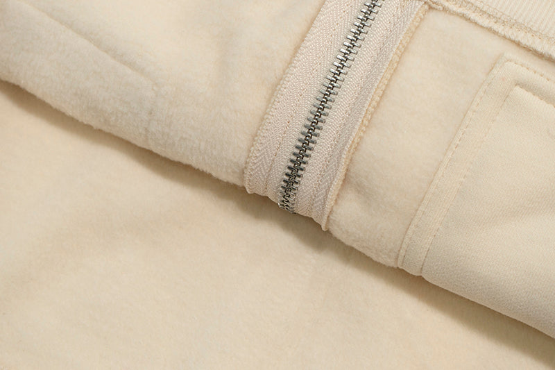 GRAF&WU Green Snake Cute Ghost Green Mink Fleece Thick Zip-up Hoodie