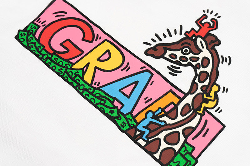 GRAF&WU Tribute Keith Haring Pop Art Cartoon Long-sleeved Shirt