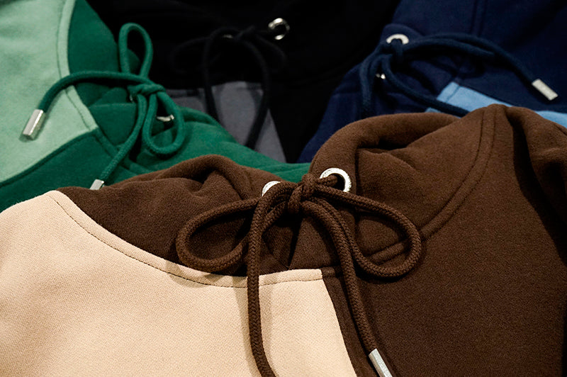 GRAF&WU Letters Embroidered Fashion Design Oversize Fleece Hoodie