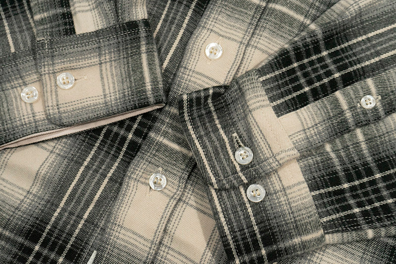 GRAF&WU Duck Hunting Mini Embroidered Plaid Loose Shirts